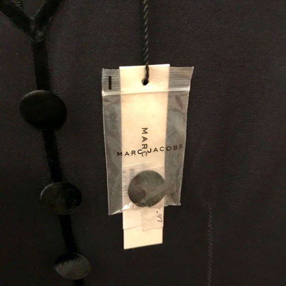 NWT✨Marc Jacobs Dress with Velvet, Sz 8,black/navy - Picture 4 of 7
